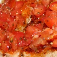 Bruschetta Al Pomodori · Fresh tomatoes, olive oil and garlic served on toasted bread.