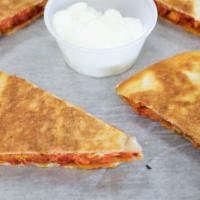 Lamb Quesadilla · Lamb with pico de gallo, cheese.