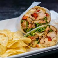 Mix Grilled Chicken Wrap · Grilled chicken breast, sautéed onions, multi-colored bell peppers, melted mozzarella cheese...