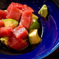 Maguro Avocado · Diced tuna and avocado with fresh wasabi soy.