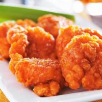 Boneless Chicken Strips · Our crispy boneless fried chicken strips are made with succulent white meat chicken.