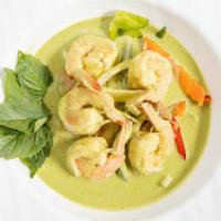 Green Curry · Top menu item. Spicy. Bamboo shoot, string beans, basil leaf, carrot, bell pepper, zucchini,...