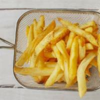Feast Fries · Golden fried to a crisp and seasoned lightly dipped in olive oil and sauce