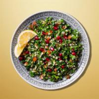 Toss Tabbouleh  · Cracked wheat, lemon juice, and olive oil mixed with chopped fresh parsley, tomato