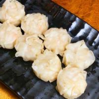 Shrimp Shumai · Pan fried shrimp dumplings.