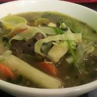 Sopa A La Minuta De Carne · Beef soup milk