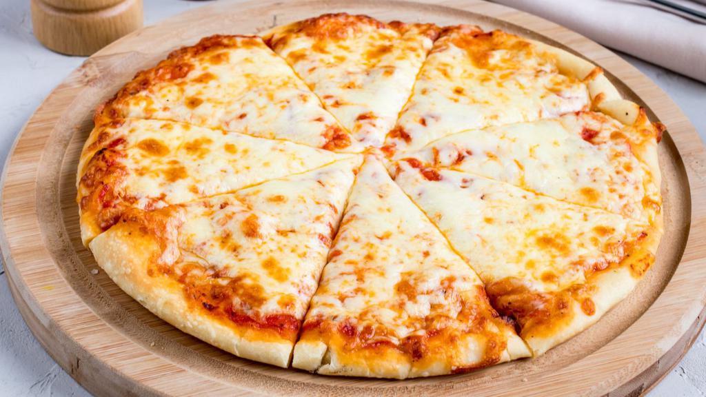 Cheese Pizza · Classic fresh baked cheese pizza.