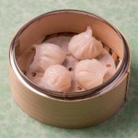 Crystal Shrimp Dumplings 水晶虾饺 (4) · Shrimp, lard