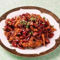 Spicy Soft Shell Crabs 香辣软壳蟹 · Soft shell crab, dried chili peppers, Sichuan peppercorn