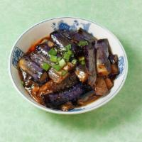 Eggplants In Garlic Sauce 鱼香茄子 · Eggplants, garlic, ginger