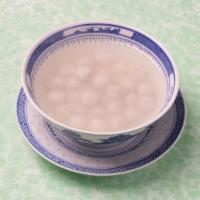 Rice Wine Soup With Rice Balls 酒酿圆子 · Sticky rice, sesame, fermented rice, contains peanuts