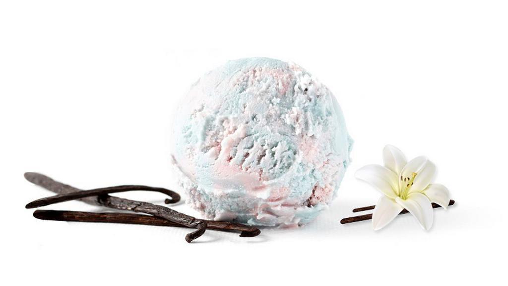 Unicorn Vanilla · Magical swirls of natural pink and blue vanilla ice cream come together in this extraordinary dessert!