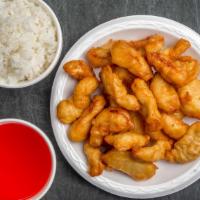 Sweet & Sour Chicken · Served with white rice