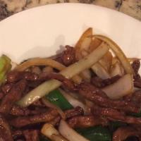 Scallion Style · Stir-fried in hoisin and oyster sauces with onions, bell peppers, and scallions.