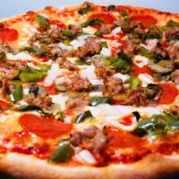 Tony’S Special Pizza  · Sausage, pepperoni, mushroom, peppers 
& onions