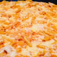 Penne Vodka Pizza · homemade vodka sauce with onion fresh tomatoes