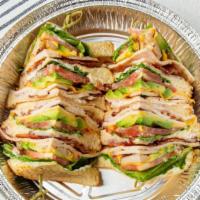 Club Sandwich  · White bread, Chicken, Avocado, Onion, Tomato,  Lettuce , American cheese, House aioli