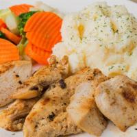 Grilled Chicken And Vegetables · Grilled chicken, mixed vegetables