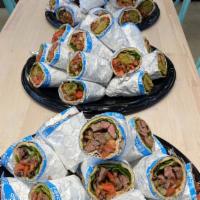 Pita Wraps · Assorted pita wraps with Chicken, Veggie and Gyro!
All with organic greens, Greek salad and ...