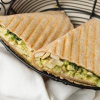 Chicken Pesto Panini · Grilled chicken, mozzarella cheese, pesto sauce.