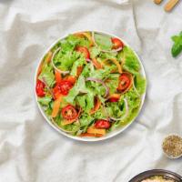 Healthy Vegetable Salad · Lettuce, cabbage, carrot, tomato, cucumber and tofu.