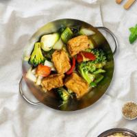 Dream Steamed Vegetables · Steamed vegetables with tofu and mushrooms