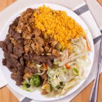 Palace Chicken Complete Meal With Steak · Over rice w/veggies