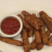 Fried Zucchini Sticks · Marinara dipping sauce.