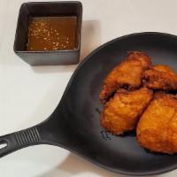 Chicken Karaage · Japanese deep-fried chicken with garlic soy sauce.