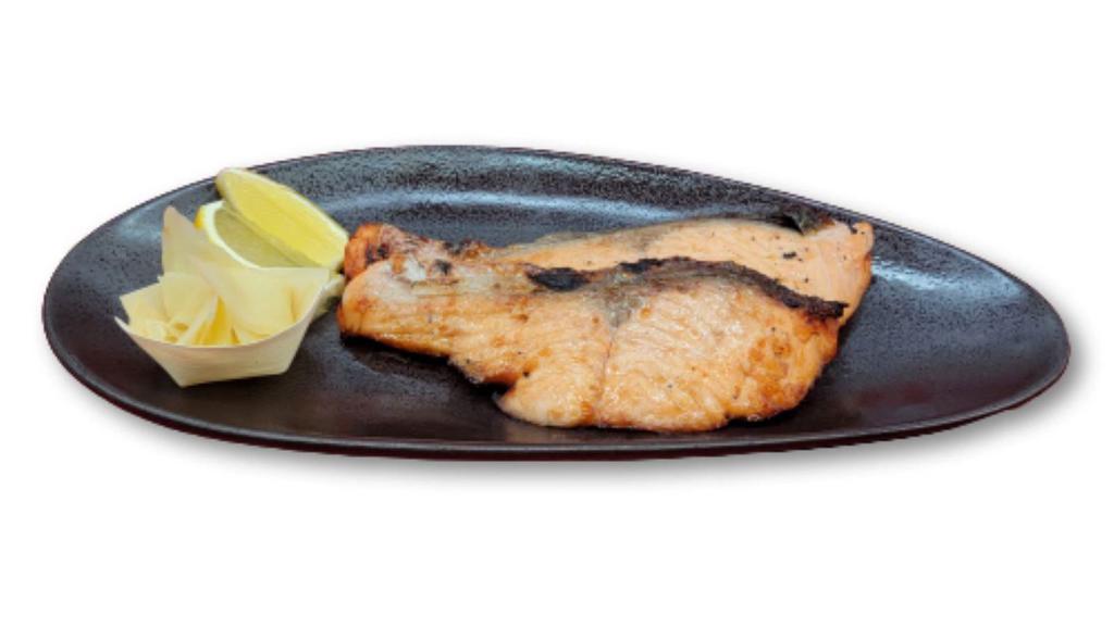 Salmon Miso Ae · Skin-on Salmon Fillet lightly marinated with miso and char-broiled.