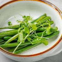 Haricots Verts · Green Beans. Vegetarian.