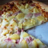 Hawaiian Pizza · Pineapple, ham and cheese. No sauce.