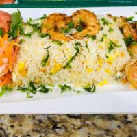 Rice Or Fried Rice Dish · Featuring steam Rice or special Vietnamese Fried Rice served with fresh lettuce, sliced cucu...