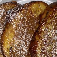 French Toast · 3 Pieces French Toast made from our OhBagel Challahs 
Syrup on the side.
