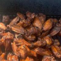 Beach Bonfire Wings · Chicken wings that are smoked then deep fried.