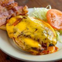 Blackened Chicken Sandwich · New. Blackened free range chicken breast served with cheddar cheese, bacon, lettuce, tomato,...