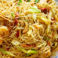 Singapore Rice Noodles · Our Singapore Rice Noodles are spicy! It has curry, chicken, pork, and shrimp!