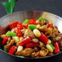 Kung Pao Chicken · With white rice. Hot and spicy