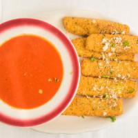 Mozzarella Sticks · (6 Pieces) Large Strips of Mozzarella served with Marinara.