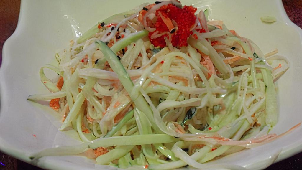 Kani Salad · Crabmeat, mayo, cucumber with masago