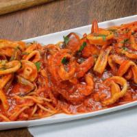 Seafood Combo · Shrimp, clams, mussels, and calamari in a more Chiara sauce.