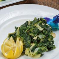 Escarole · Served with garlic and oil. Contains gluten-sensitive ingredients.
