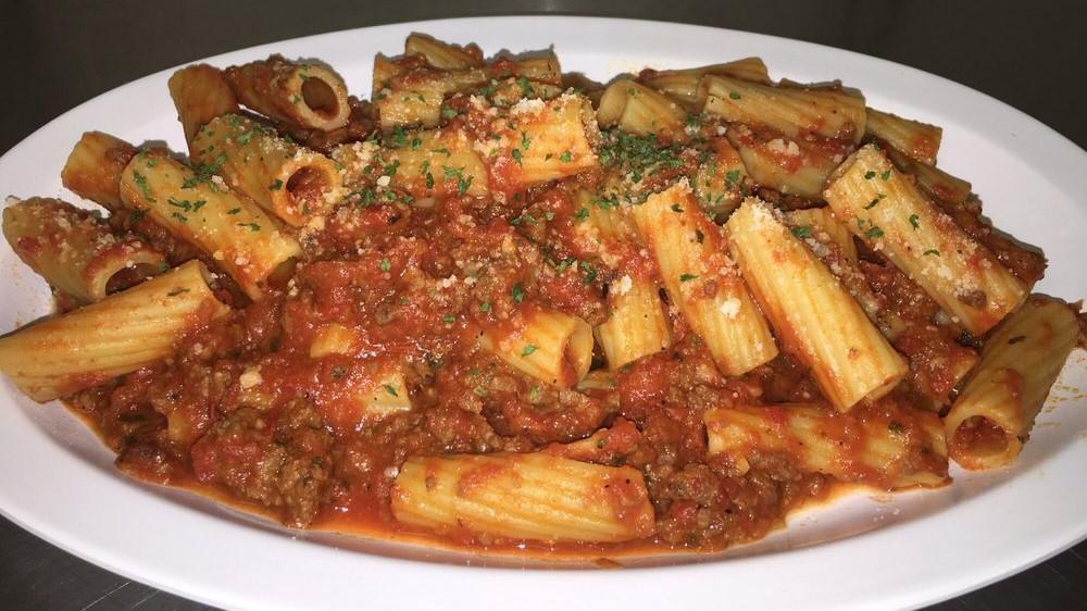 Pasta Bolognese · Choice of pasta with homemade meat sauce.