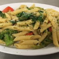 Pasta Primavera · Choice of pasta with fresh mixed vegetables in garlic & oil sauce.