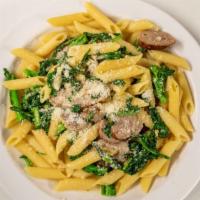 Broccoli Rabe & Sausage · Choice of pasta with italian sausage and sauteed broccoli rabe.