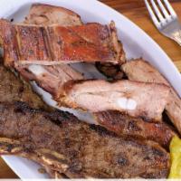 Half Beef Short Ribs And Half Pork Ribs · Half beef short ribs and half pork ribs.