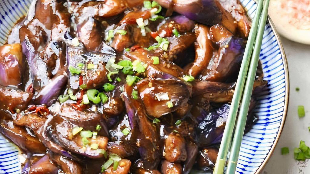 Eggplant In Garlic Sauce · Spicy. Choice of hot and sour soup or miso soup or egg roll served with white rice or brown rice or vegetable Fried rice.
