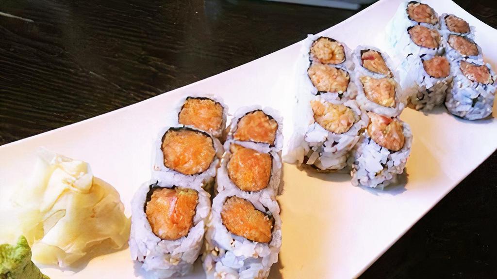 Spicy Roll Combo · Spicy. Spicy tuna roll, spicy salmon roll, and spicy yellowtail roll.