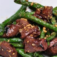String Beans In Garlic Sauce · Spicy. With chicken, beef or shrimp.