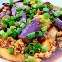 Eggplant In Garlic Sauce · Spicy. With chicken, beef or shrimp.